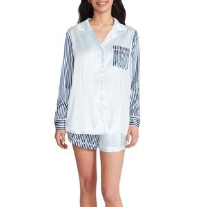 BB Dakota Satin Blue Stripe PJ Set